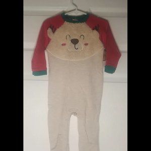 New baby boy Christmas Overall footless SIZE 24M